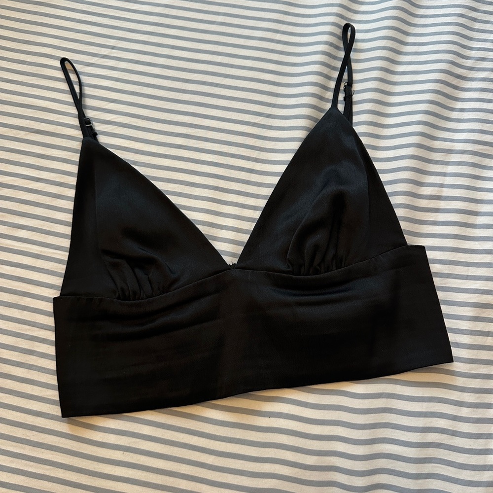 Zara Cropped Satin Tank Bralette